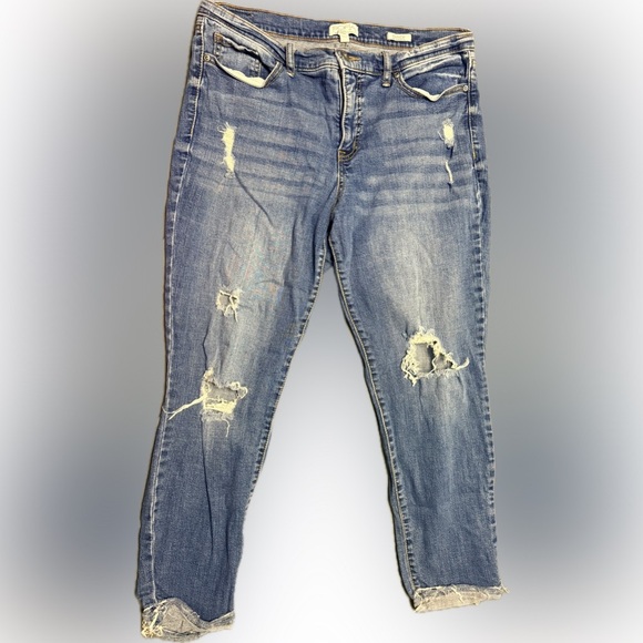 Sofia Vergara Jeans Women's Bagi,Mid Rise Boyfriend Distressed Jeans, Size 12 - Picture 5 of 8